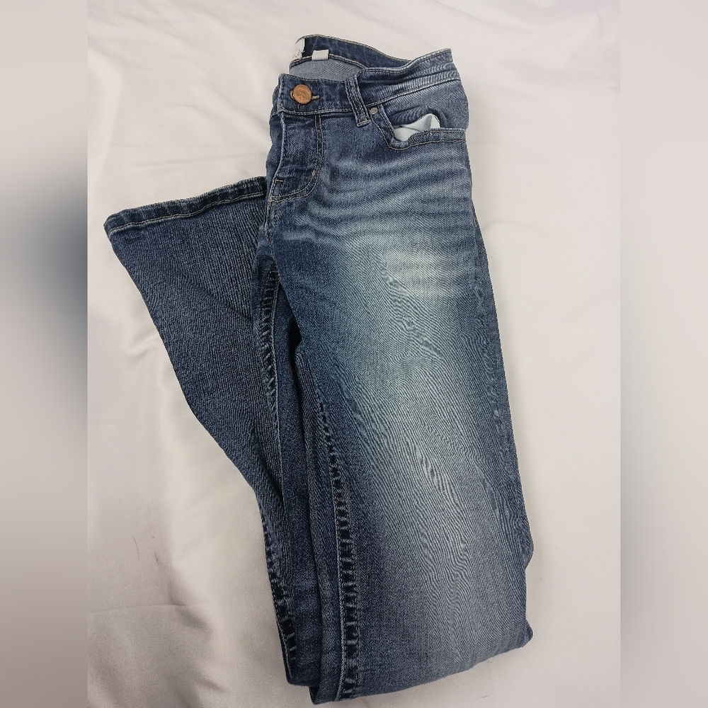 BKE Payton Designer Dark Blue Wash Denim Bootcut Jeans(#471) - Picture 3 of 10